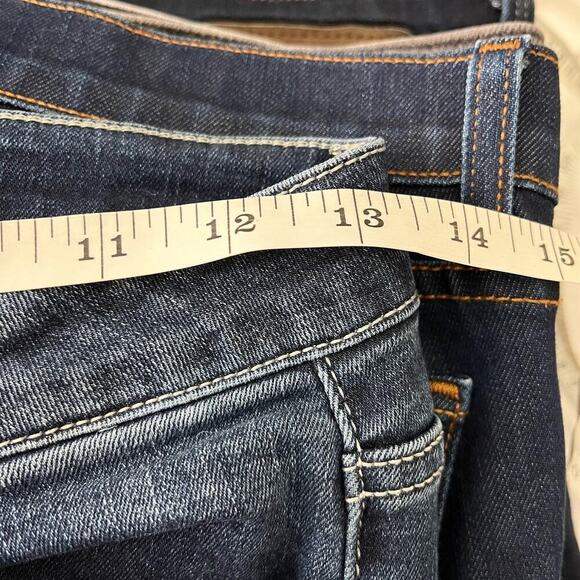 Kancan Jean Skinny Fit Dark Wash Distressed Raw Hem Bleach Jean Women's Size 25 - Picture 2 of 7